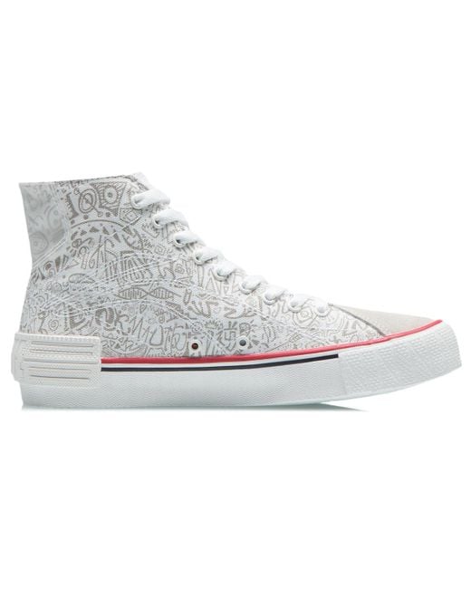Li-ning White (Wmns) Weiwu Canvas Hi Shoes