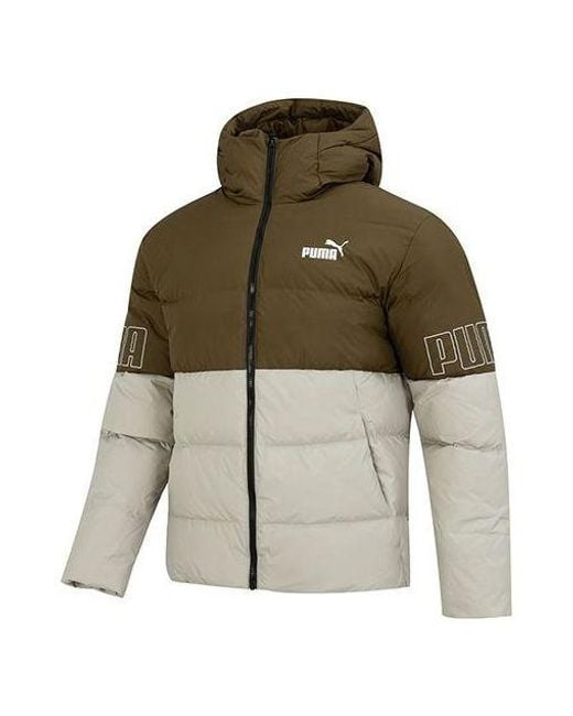 PUMA Green Power Down Hooded Jacket for men