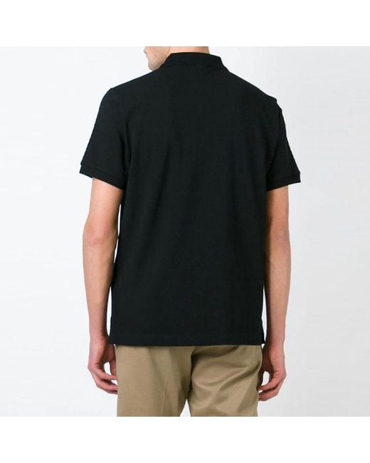 Burberry Blue Logo Embroidered Solid Color Cotton Classic Short Sleeve Polo Shirt for men