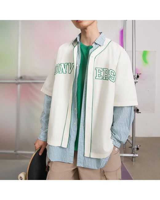 Converse White Baseball Jersey Shirt for men