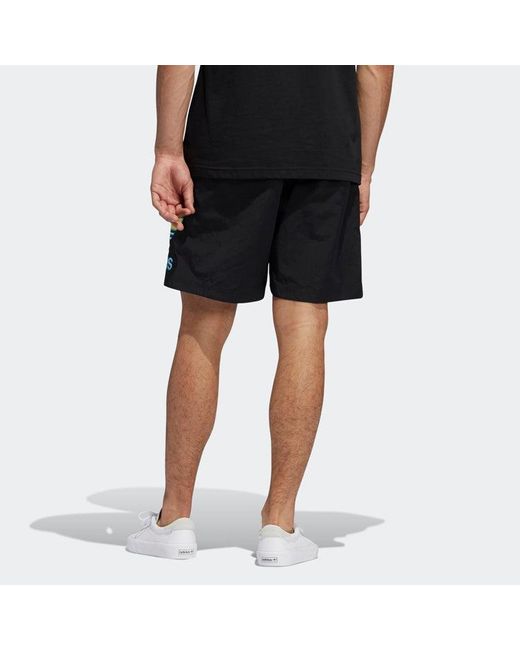 Adidas Black Originals Tr Short Large Logo Running Sports Shorts for men