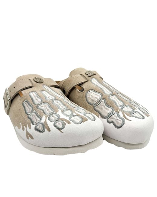OMNEWYORK Brown Octavious Marks Clog 'Fish Bone' for men