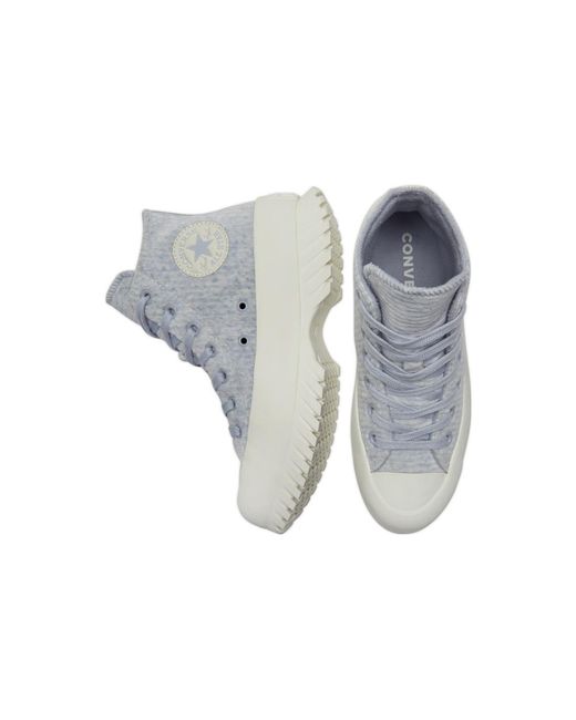 Converse Gray Chuck Taylor All Star Lugged 2.0 High 'Striped Knit for men