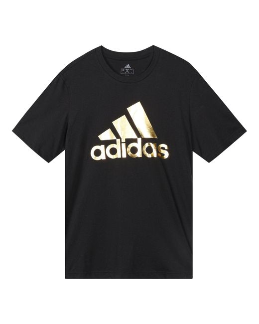 Adidas Black 8-Bit Foil Grfx Printed Short Sleeve Tee for men
