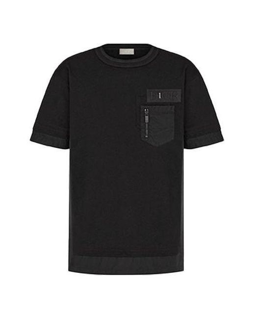 Dior X Sacai Crossover Fw21 Large Cotton Short Sleeve T-Shirt in