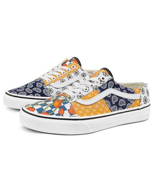 Vans Blue Old Skool Mule 'Pattern Mix' for men