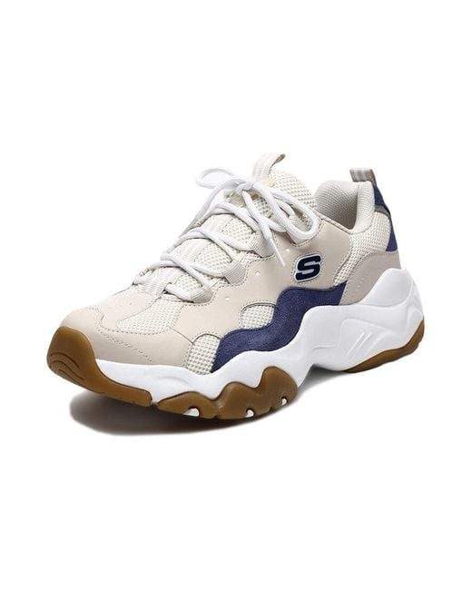 Skechers White D'Lites Leisure Shoes Sepia for men