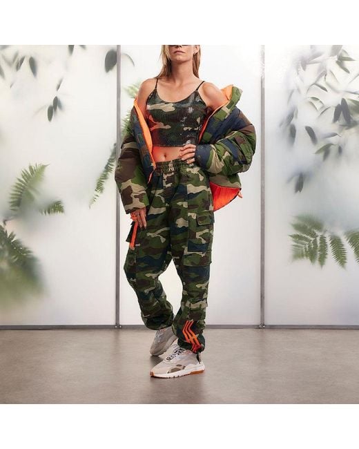 Adidas Green Canvas Cargo Pants X Ivy Park for men