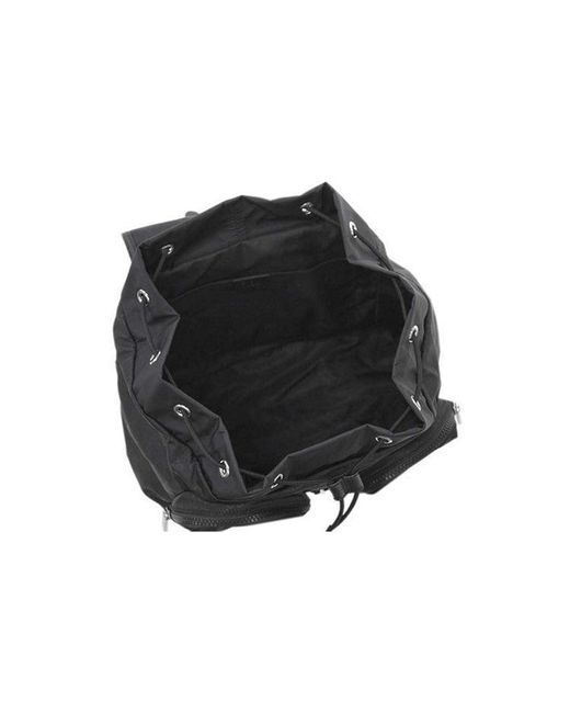 Gucci Black Logo Leather Logo Nylon Schoolbag Backpack