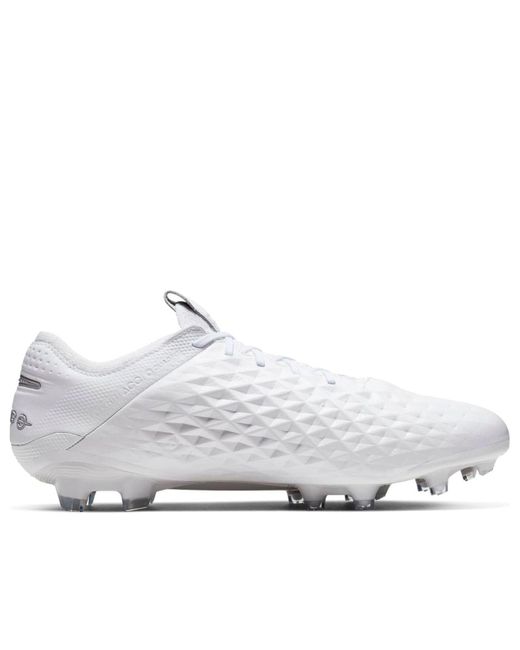 Nike White Tiempo Legend 8 Elite Fg Platinum' for men