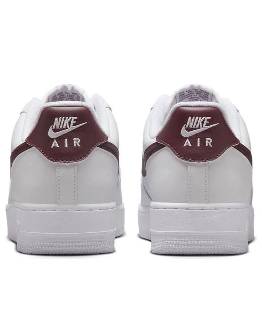Nike White Air Force 1 '07 Burgundy Crush' for men