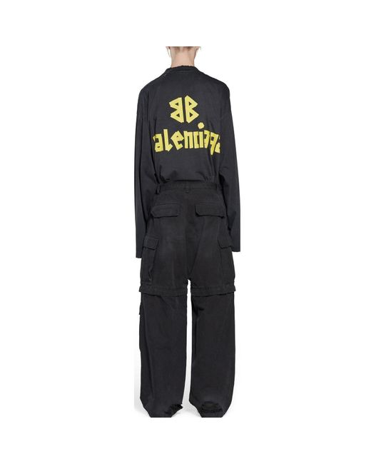 Balenciaga Black Large Cargo Pants for men