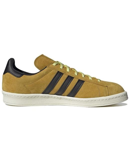 Adidas Brown Campus 80S Shoes 'Mustard' for men