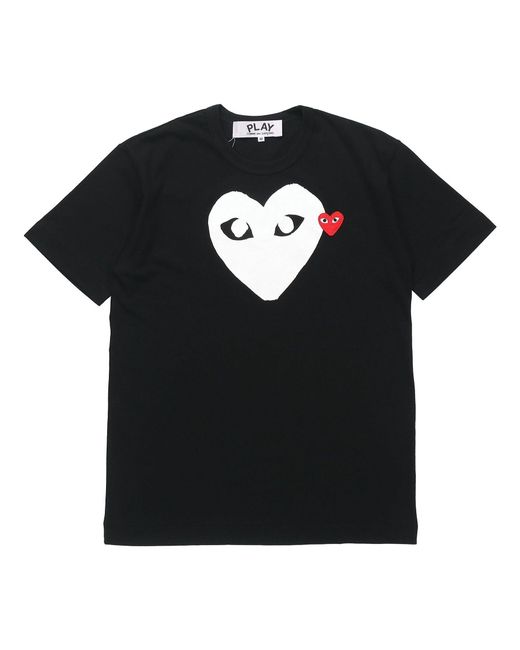 COMME DES GARÇONS PLAY Black Heart-Logo Cotton-Jersey T-Shirt for men