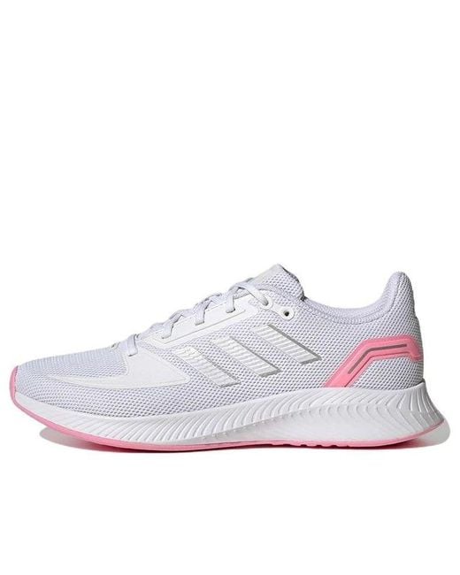 Adidas White (Wmns) Run Falcon 20 Wear-Resistant Breathable