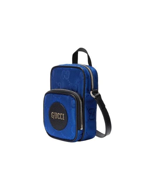Gucci Blue Off The Grid Otg Environmental Friendly Series Logo Leather Logo Nylon Handbag Mini for men