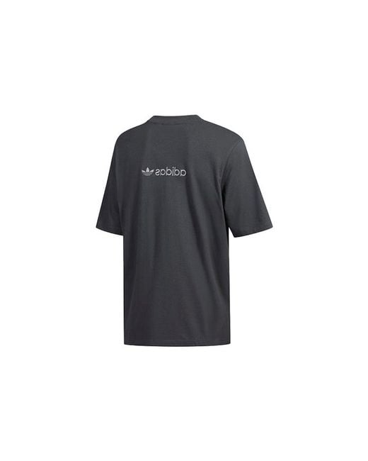 Adidas Black Originals Embroidered Logo Short Sleeve for men