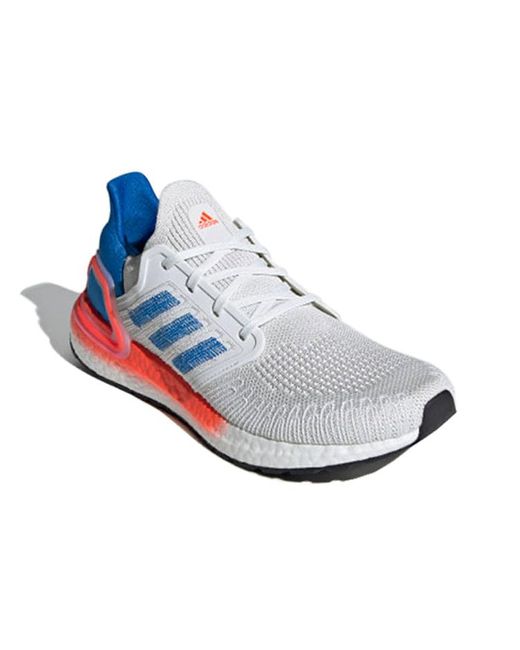 Adidas Blue Ultraboost 20 Shoes 'Crystal Glow Solar' for men