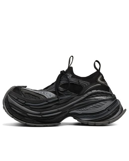 Balenciaga Black Platform Reduced Sneaker 'Dark' for men