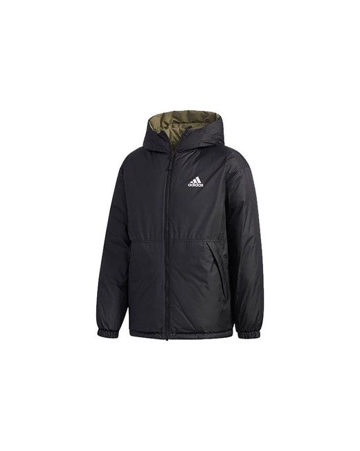 Adidas Green Rev 3St Down Ho Stay Warm Reversible Outdoor Hooded Down Jacket Khaki for men