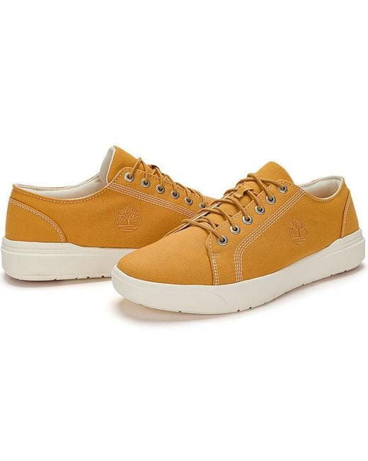 Timberland Brown Seneca Bay Fabric Oxford Shoes 'Wheat' for men