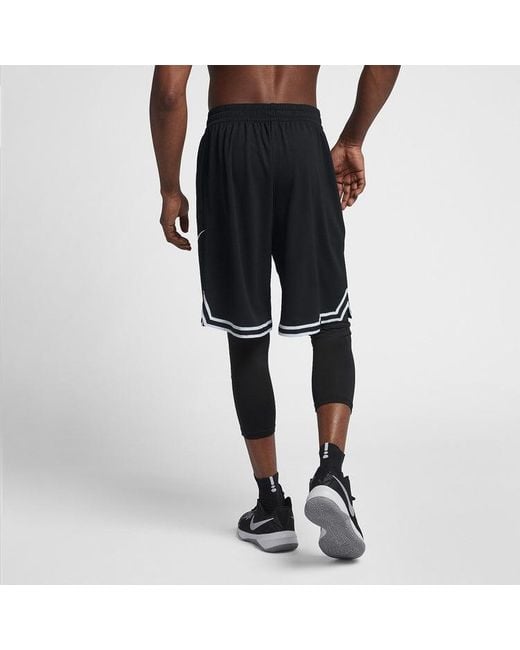 Nike Black Dry Dna Short Elastic Waistband Drawstring Sports Shorts for men