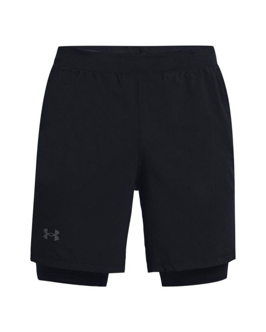 Under Armour Blue Launch Run 2-In-1 Shorts for men