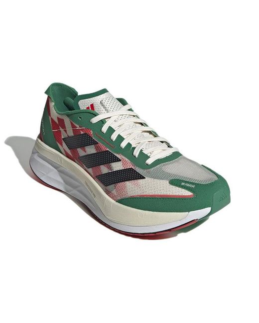 Adidas White Adizero Boston 11 'Refuel' for men