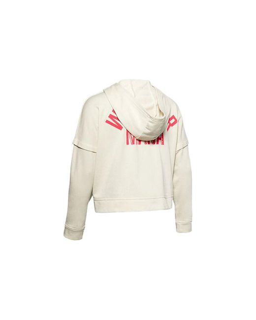 Under Armour White X Project Rock Terry Hoodie