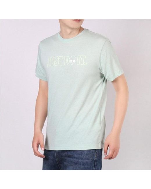 Nike Green Sportswear Alien Printing Short Sleeve Grass for men