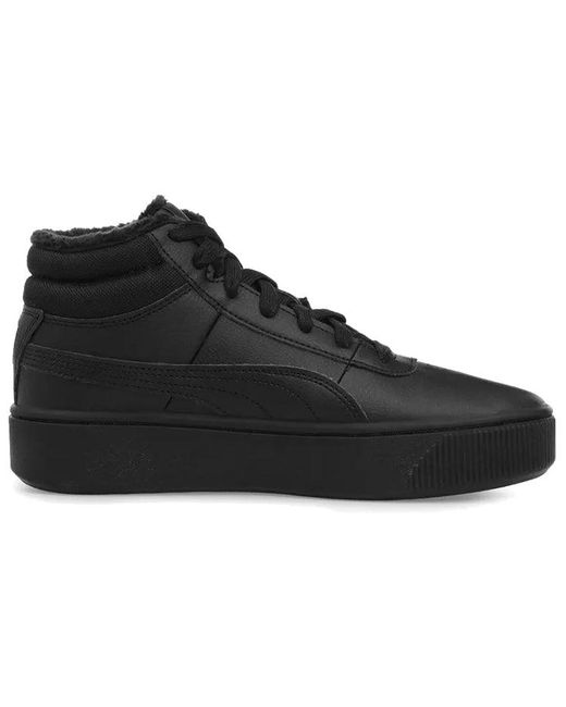 PUMA Black (Wmns) Vikky Stacked Mid Wtr Shoes