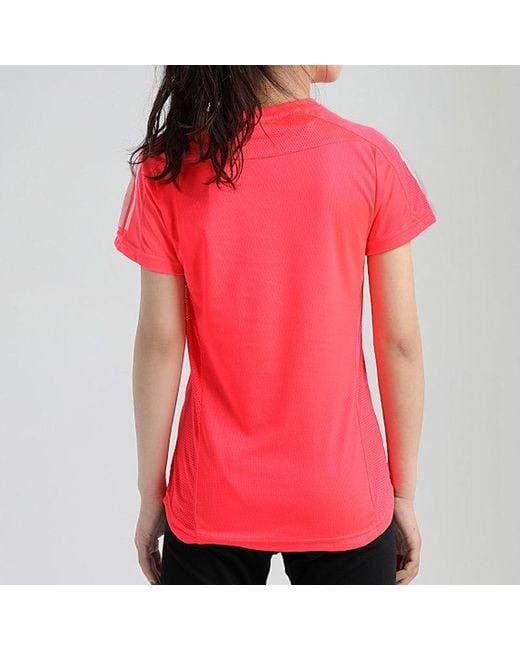 Adidas Pink (Wmns) Own The Run Tee Casual Sports Round Neck Breathable Short Sleeve