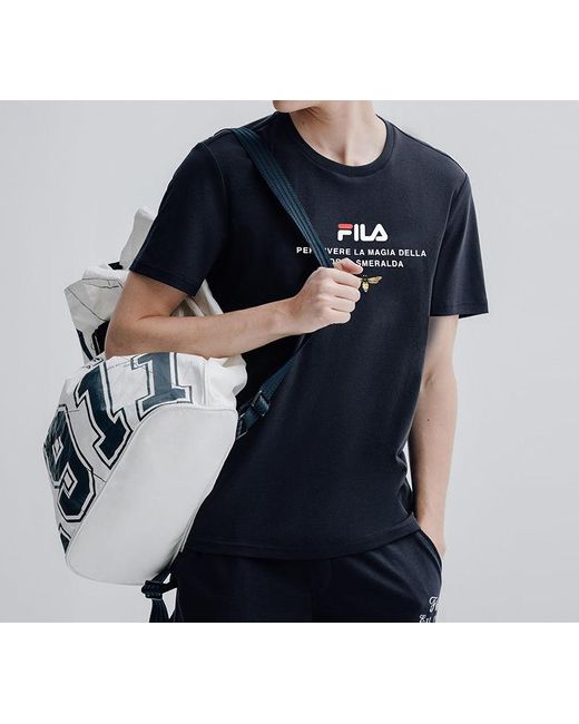 Fila Blue Printing Sports Short Sleeve for men