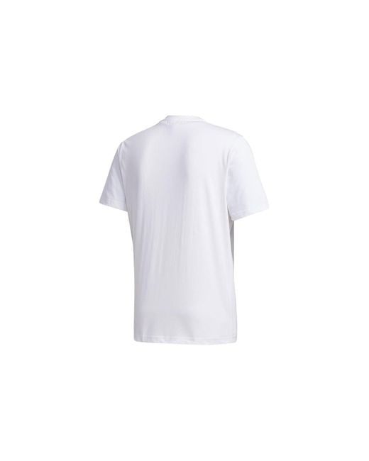 Adidas White Ub Gfx Tee 2 Funny Printing Sports Short Sleeve for men