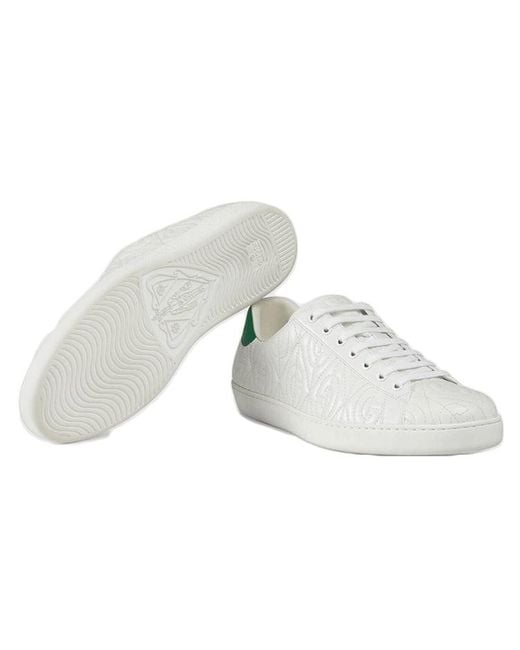 Gucci White Ace G 'Rhombus for men