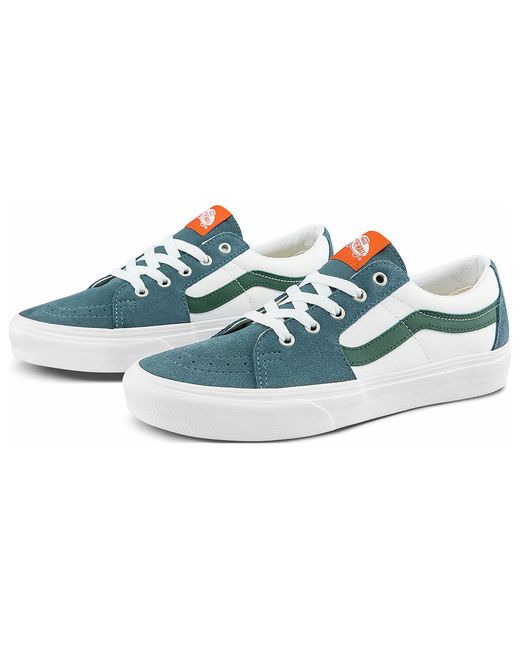 Vans Blue Sk8-Low Low Tops Casual Skateboarding Shoes for men