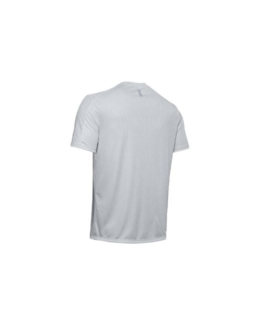 Under Armour Gray Speed Stride Short Sleeve Sports Tops for men