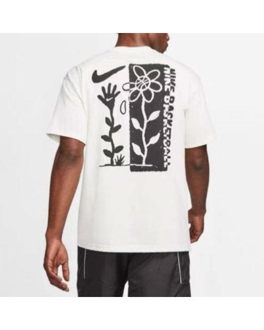 Nike White Logo Printing Pattern Pullover Casual Short Sleeve T-Shirt for men