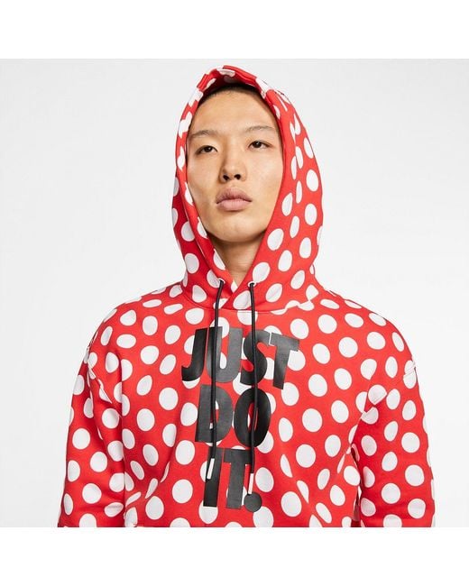 Nike Red Full Out Dots Hoodie for men