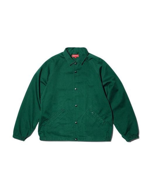 Supreme Green X Antihero Snap Front Twill Jacket for men