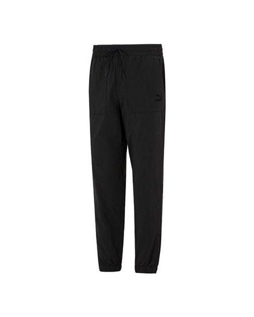 PUMA Black Essentials Logo Pants for men