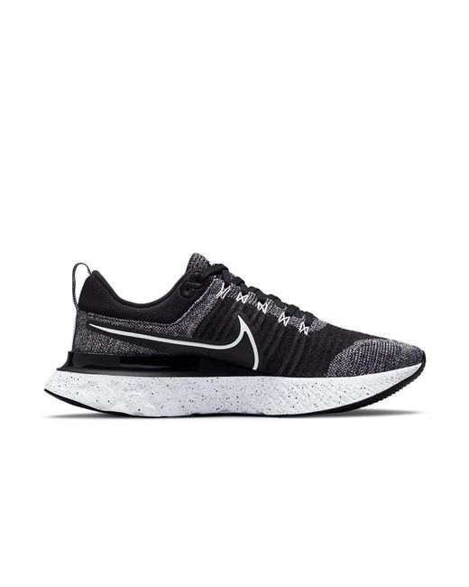 Nike Black React Infinity Run Flyknit 2 for men