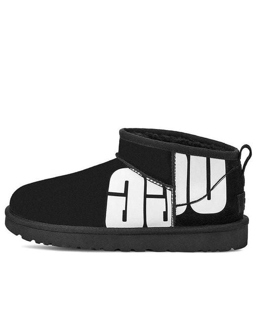Ugg Black (Wmns) Classic Ultra Mini Broken Logo