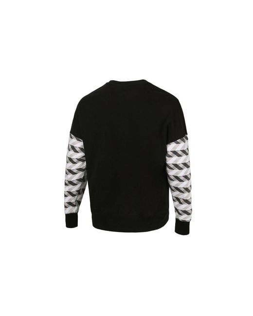 PUMA Black Kontrast Crew Neck Sweater for men