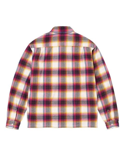トップス Supreme Shadow Plaid Flannel ZipUp Shirt Supreme Studded Shadow Plaid Zip Up Shirt Black Men's - FW25 - US