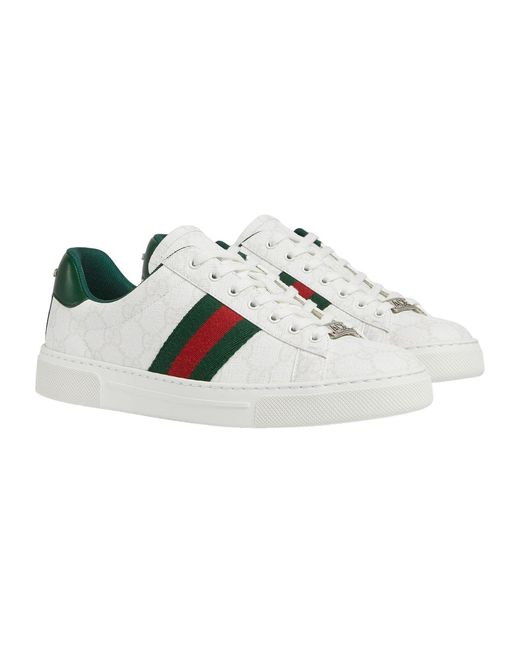 Gucci White (Wmns) Ace Canvas Monogram'