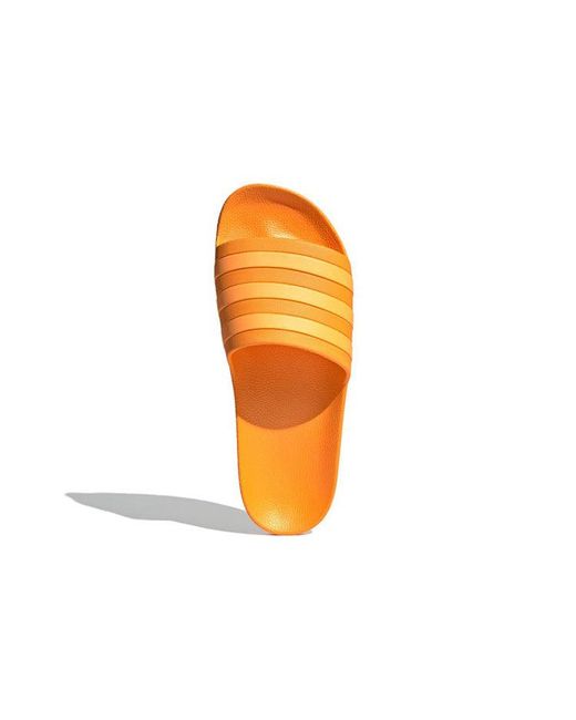 Adidas Orange Adilette Aqua Slides for men