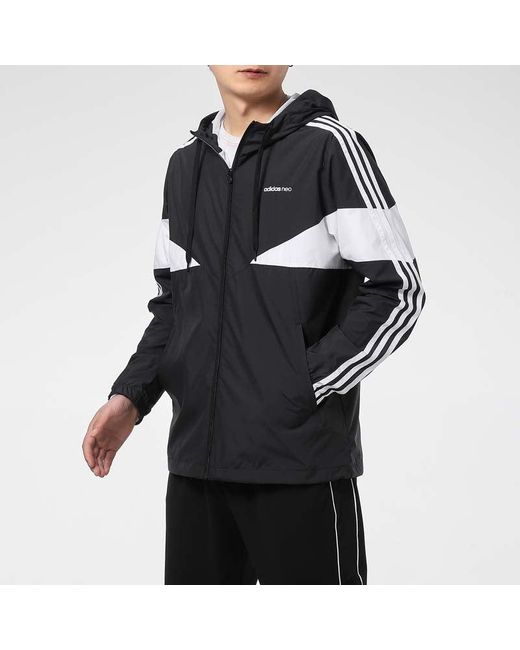 Adidas Black Spring Authentic Outdoor Windproof Woven Jacket for men