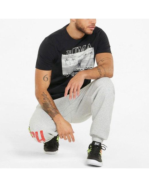 PUMA Black Dylan Graphic T-Shirt for men