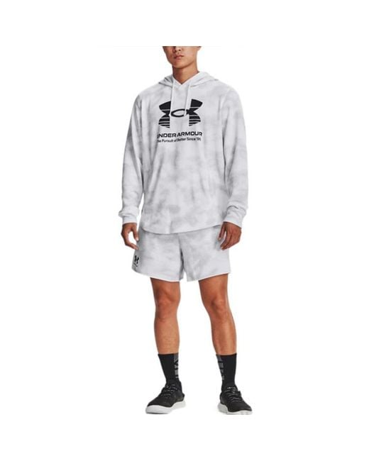Under Armour Gray Rival Terry Hoodie for men
